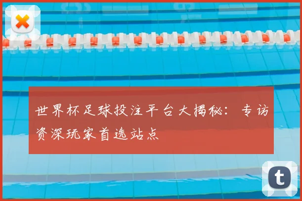 世界杯足球投注平台大揭秘：专访资深玩家首选站点